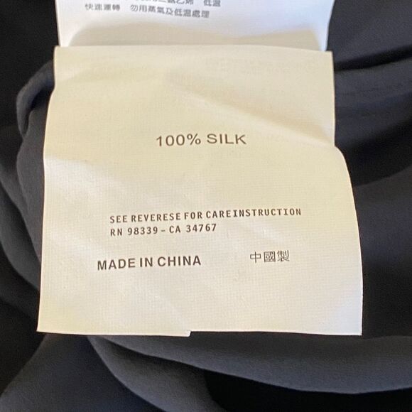 3.1 Phillip Lim Black 100% Silk Sequin Accent Sleeveless Blouse Sz 4 - Picture 13 of 16